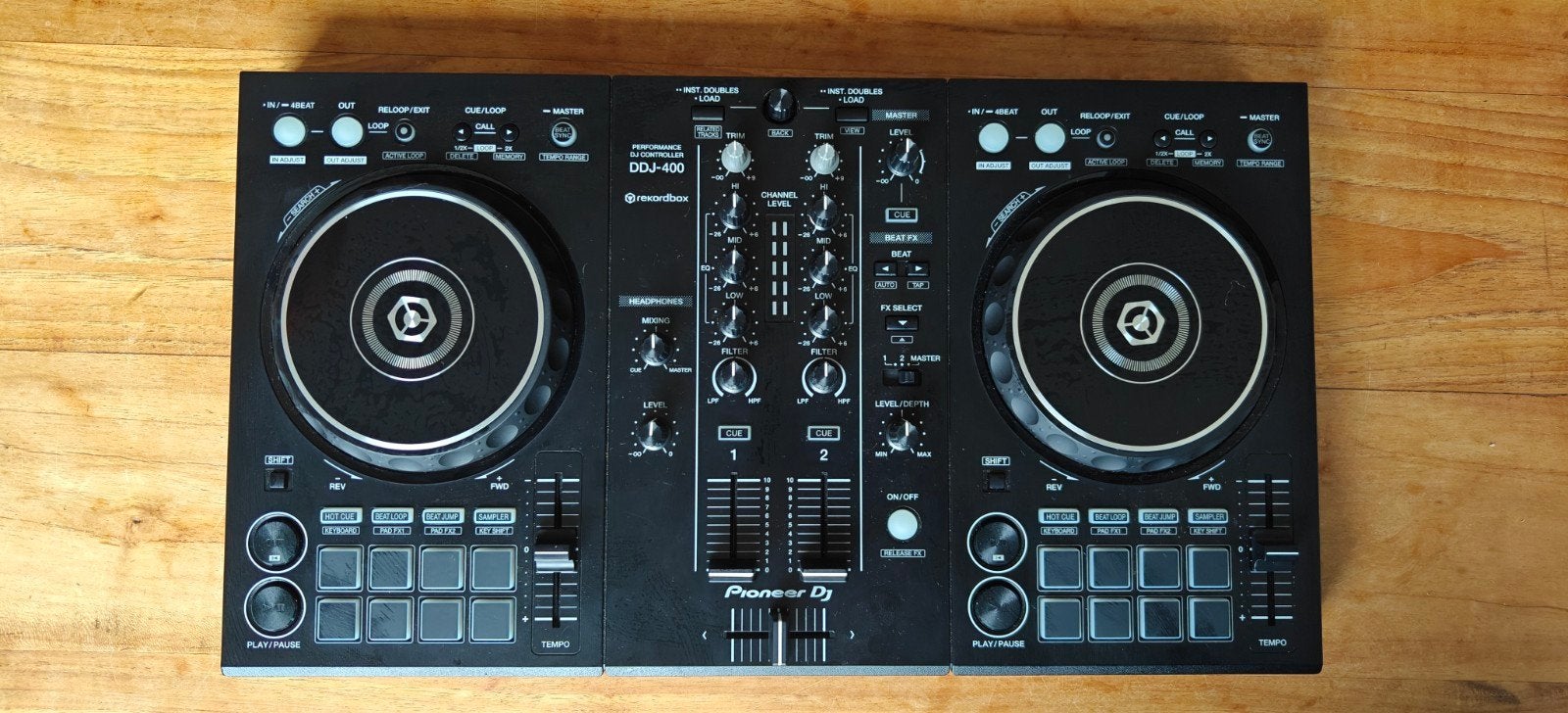 Pioneer DDJ-400 DJ-Controller + Travelcase, Ophalen of Verzenden, Gebruikt, Draaitafel, Pioneer