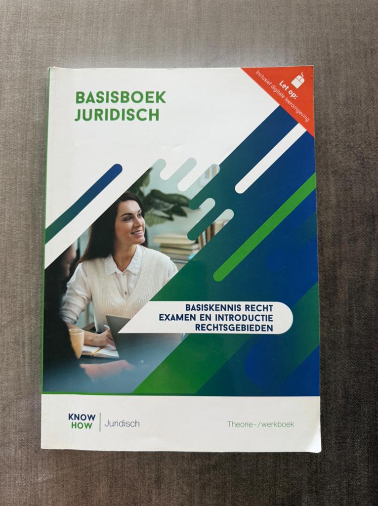 Basisboek juridisch leerboek, Verzenden, Zo goed als nieuw, Overige niveaus