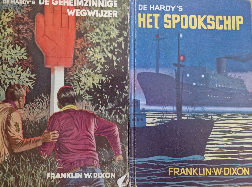 2 boeken van de Hardy's, Gelezen, Fictie, Franklin W. Dixon, Ophalen of Verzenden