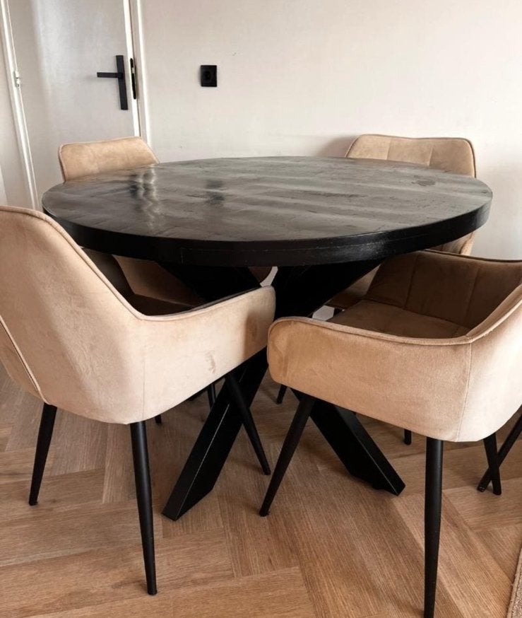 Mango eettafel, Ophalen, Rond, Zo goed als nieuw, Vier personen