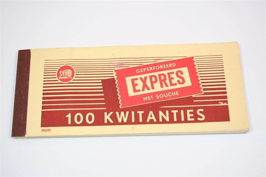 100 Kwitanties – Geperforeerd Expres Met Souche [Vintage], Boeken, Ophalen of Verzenden, Gelezen