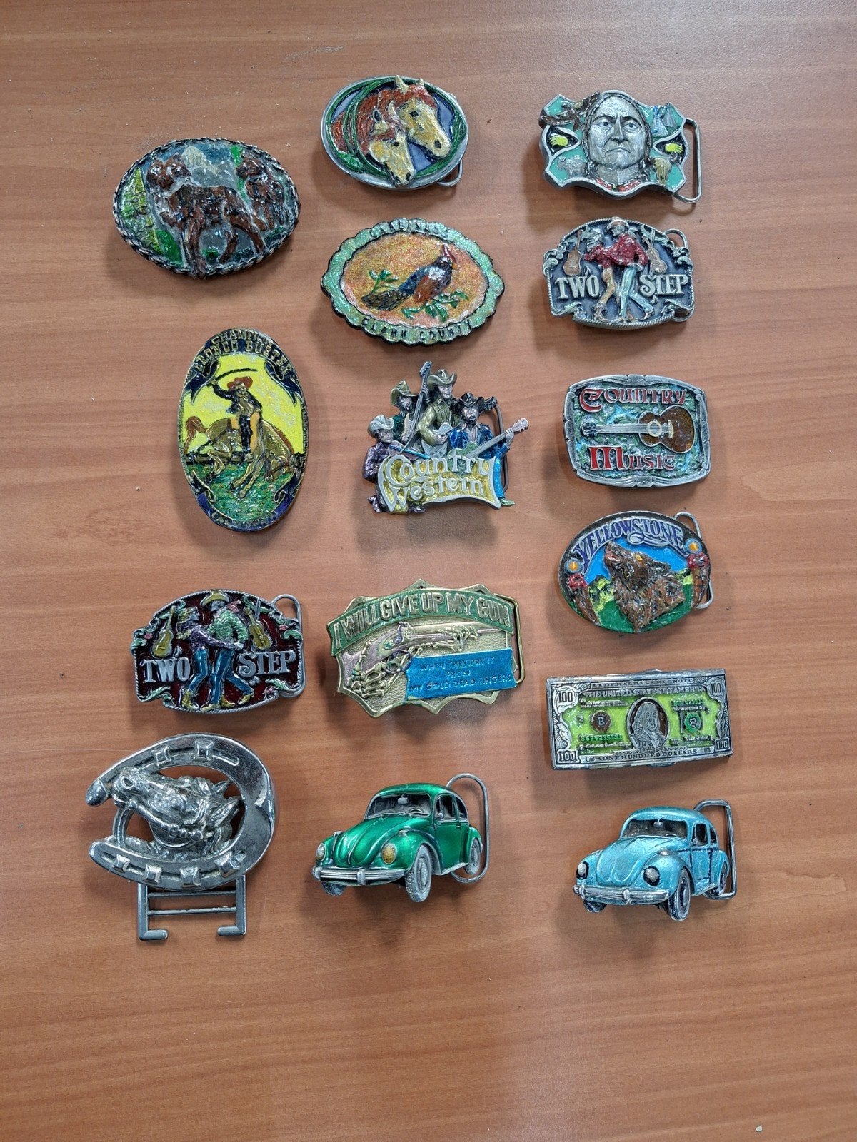 15x Vintage jaren '80/'90 riem buckles - Diverse designs, Losse buckle of gesp, Overige kleuren, 100 cm of meer, Onbekend