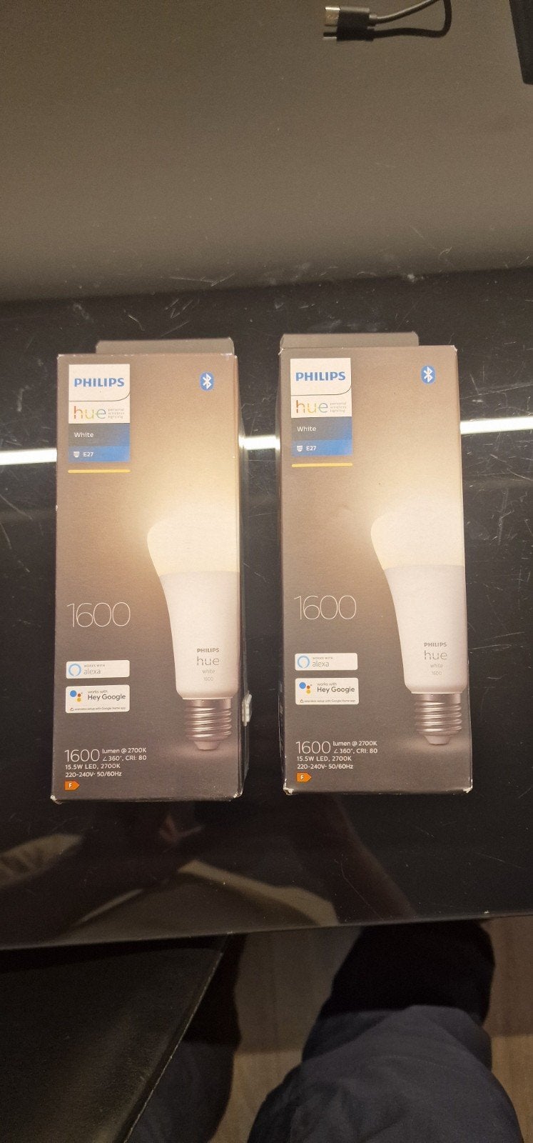 Philips Hue White E27 LED Lamp 1600 Lumen, 60 watt of meer, Nieuw, Philips Hue, Bluetooth