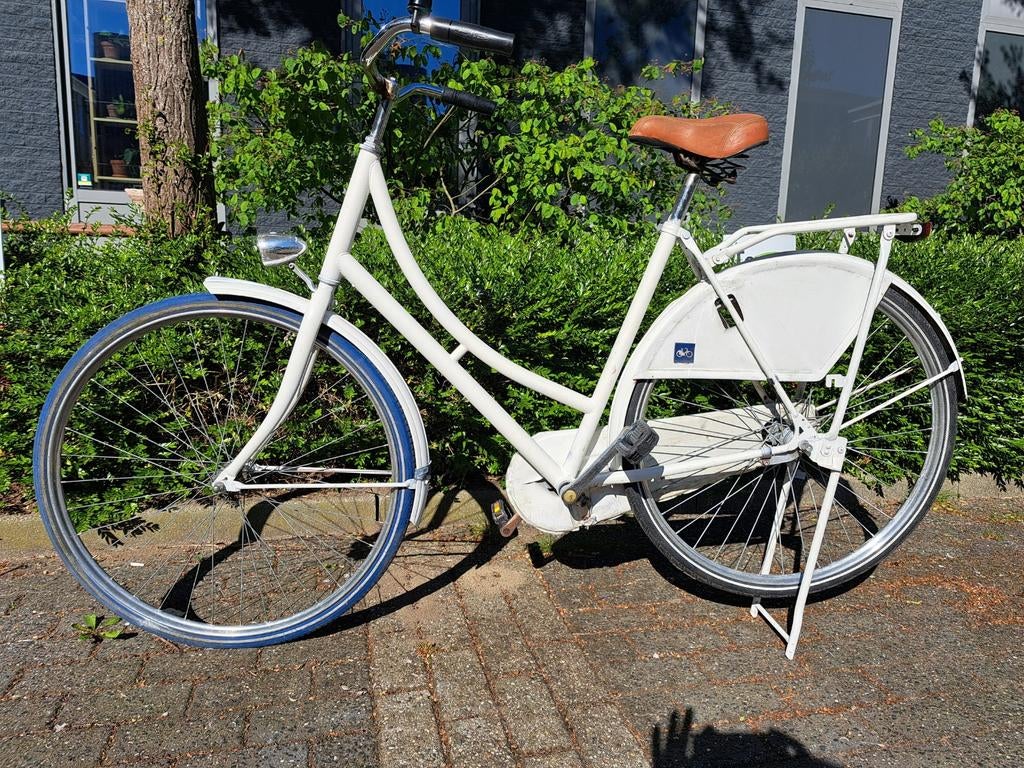Witte Omafiets / Studentenfiets, Fietsen en Brommers, Ophalen, Terugtraprem, Onbekend, 53 tot 56 cm