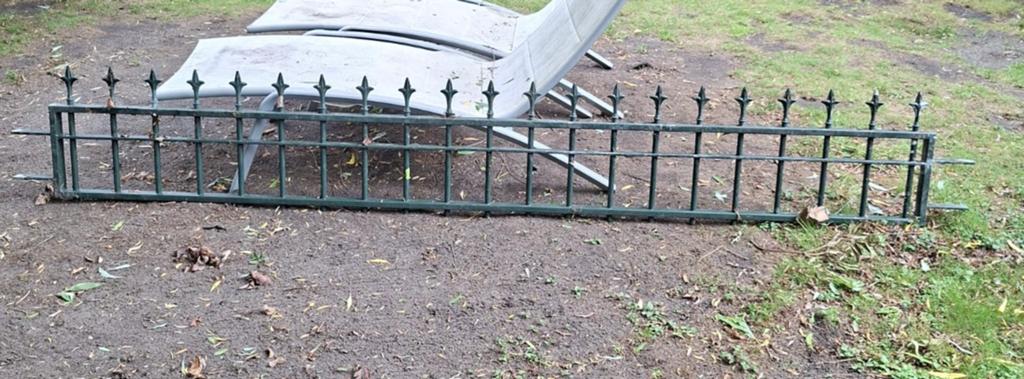 2 keer stalen tuinhek (groen), Tuin en Terras, Tuinhekken en Hekwerk, Ophalen, Zo goed als nieuw, IJzer, Tuinhek