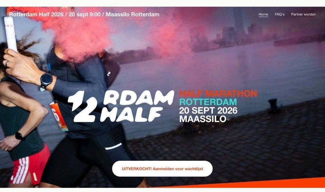 1/2 marathon Rotterdam, Eén persoon, April