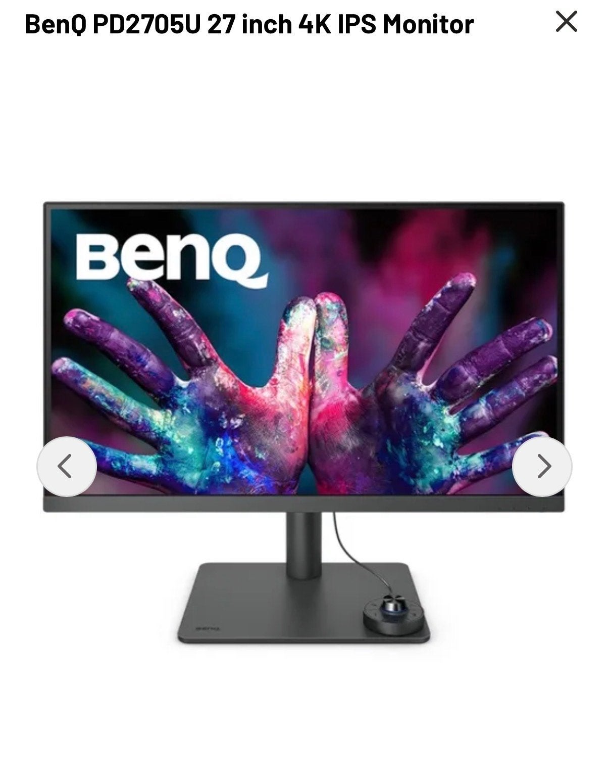 BenQ PD2705U 27 inch 4K IPS Monitor - Zo goed als nieuw, Computers en Software, Ophalen, Zo goed als nieuw, Ultra HD (4K), IPS