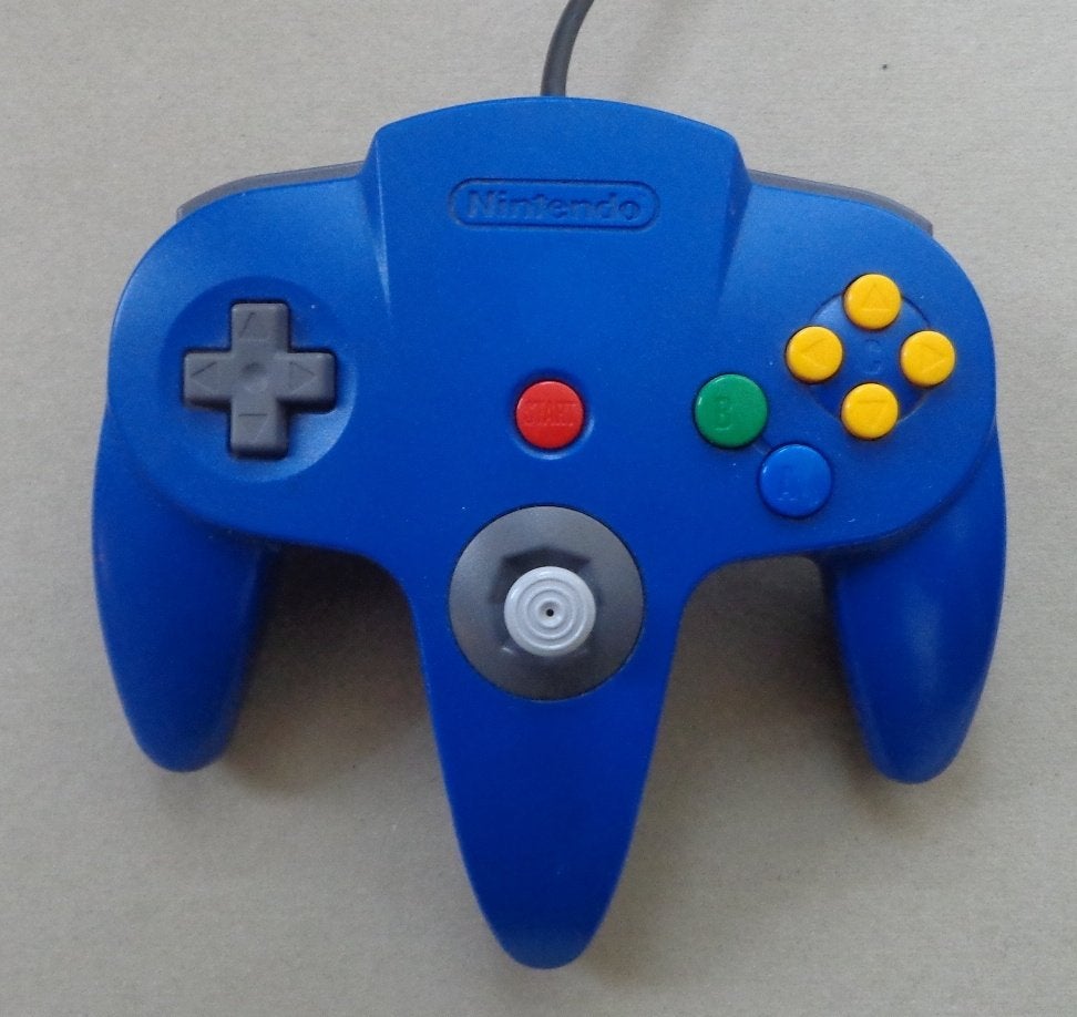 Originele Controller Blauw voor de Nintendo 64, Ophalen of Verzenden, Gebruikt, Nintendo 64, Overige controllers