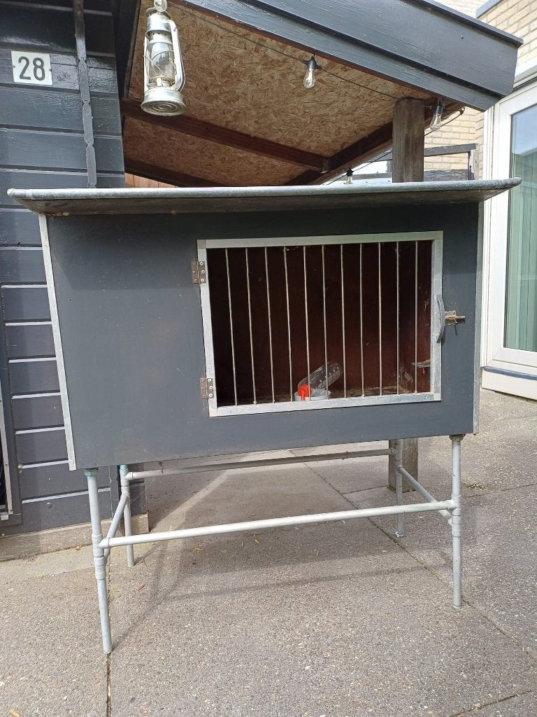 Fraai, degelijk konijnenhok, mobiele ren en veel extra's, Ophalen, 110 cm of meer, Zo goed als nieuw, 90 cm of meer
