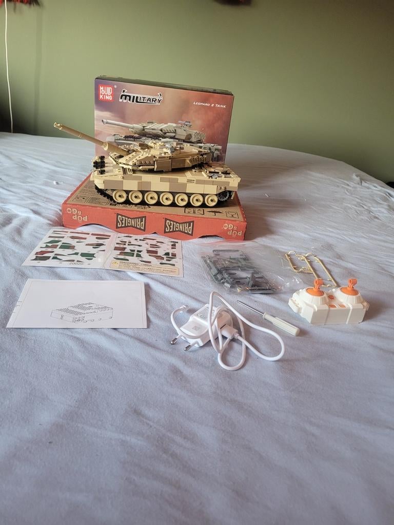 Mould king leopard 2 tank en panther tank, Overige thema's, Ophalen of Verzenden, Zo goed als nieuw, Inclusief doos
