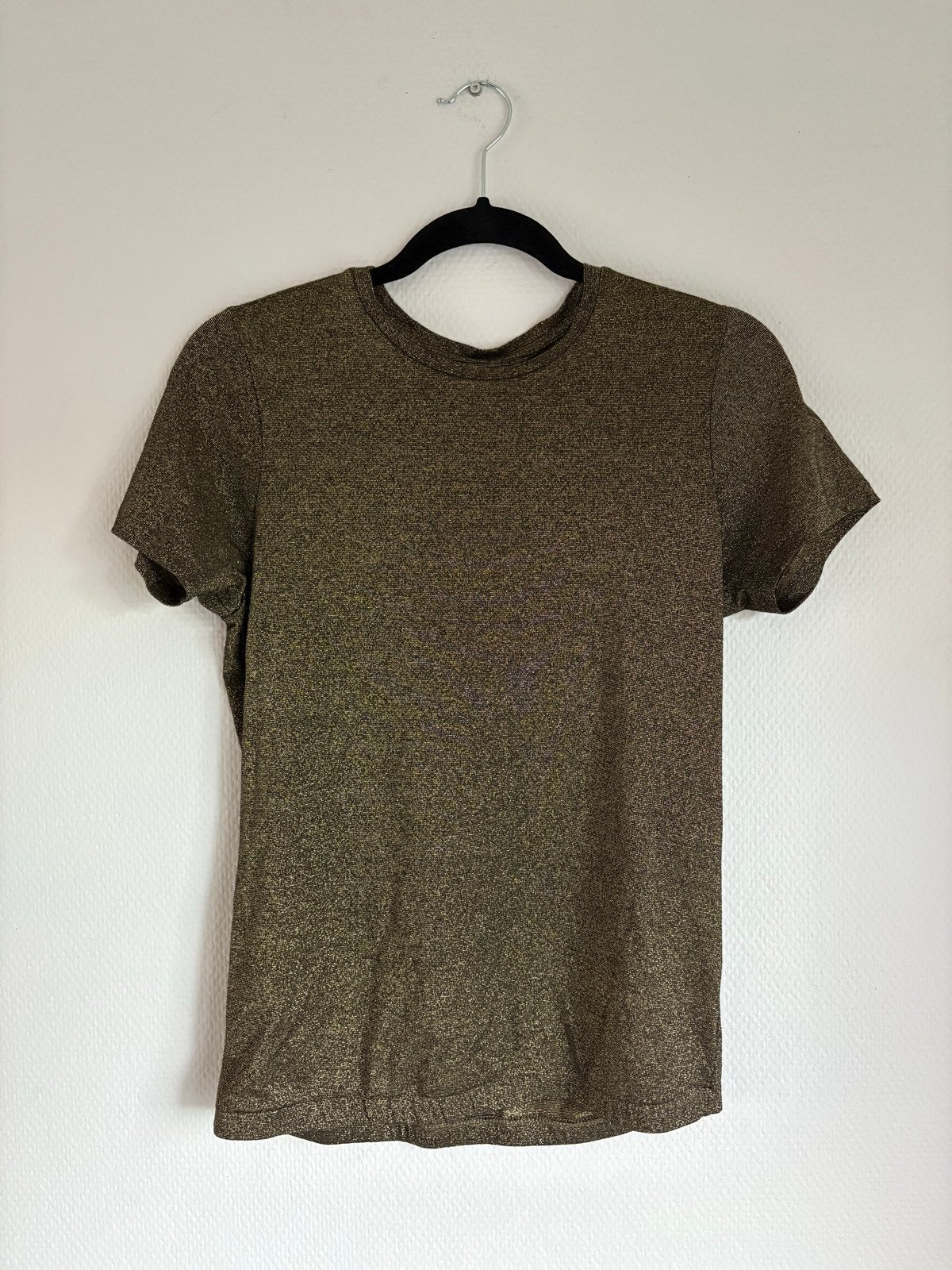 Zara T-shirt goud/groen, maat S, Overige kleuren, Ophalen of Verzenden, Zo goed als nieuw, Korte mouw
