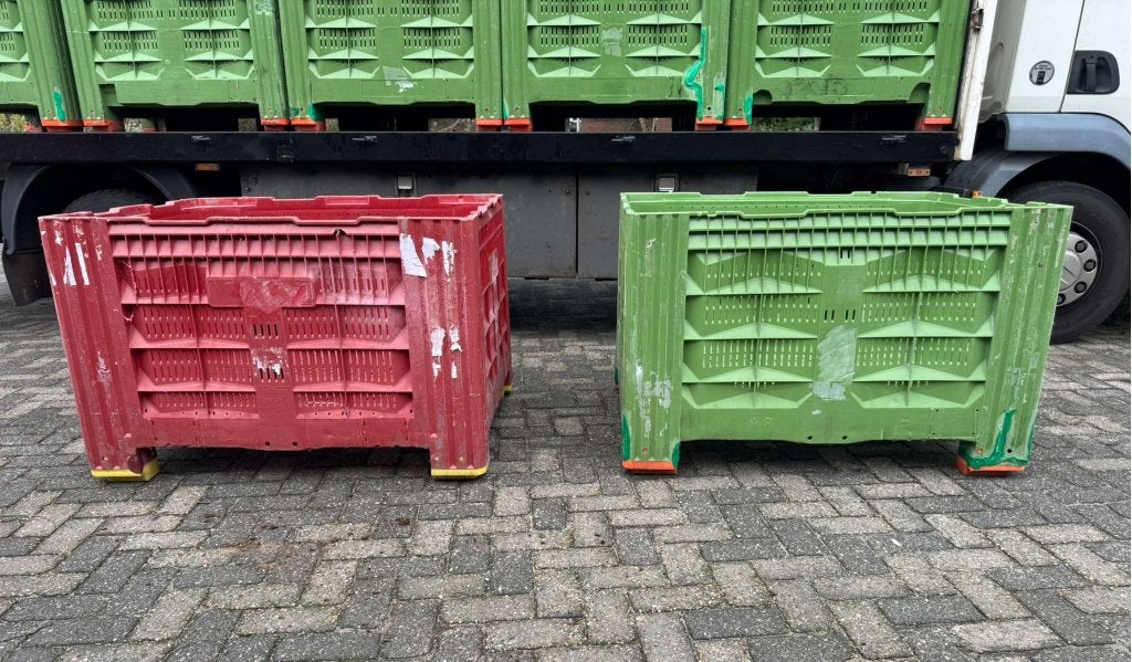 Geperforeerde palletbox voor hooi, opslag, haardhout, fruit, Niet ingevuld, 100 cm of meer, 60 cm of meer, Overige typen