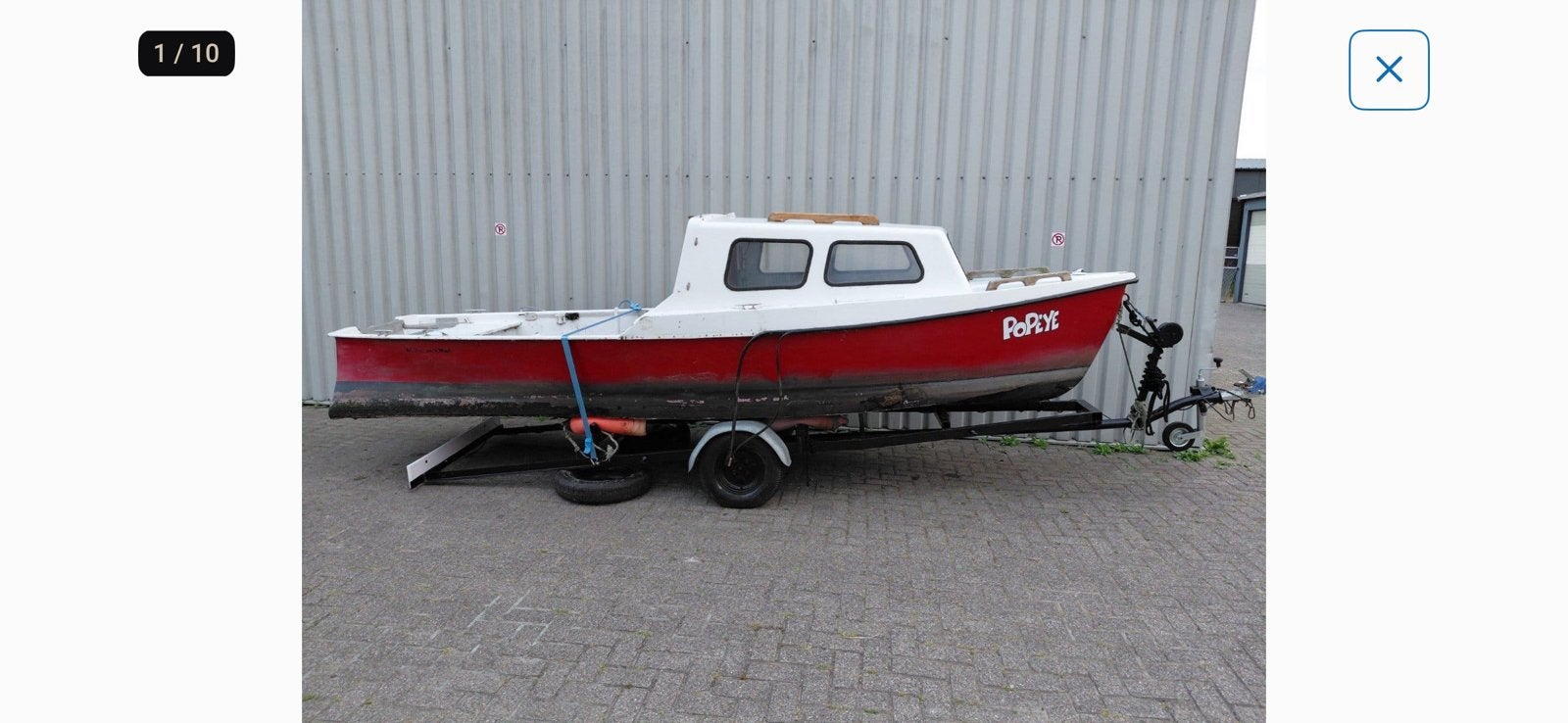 Kajuitboot 1,2x5m Mooi winterproject., Watersport en Boten, Kajuitboot, Ophalen, Zo goed als nieuw, Trailer