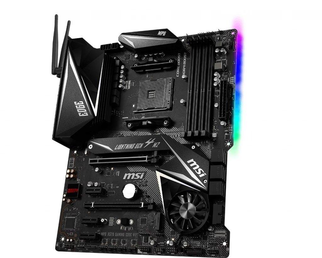 MSI MPG X570 Gaming Edge WiFi AM4 Moederbord, DDR4, Ophalen of Verzenden, Zo goed als nieuw, Socket AM4