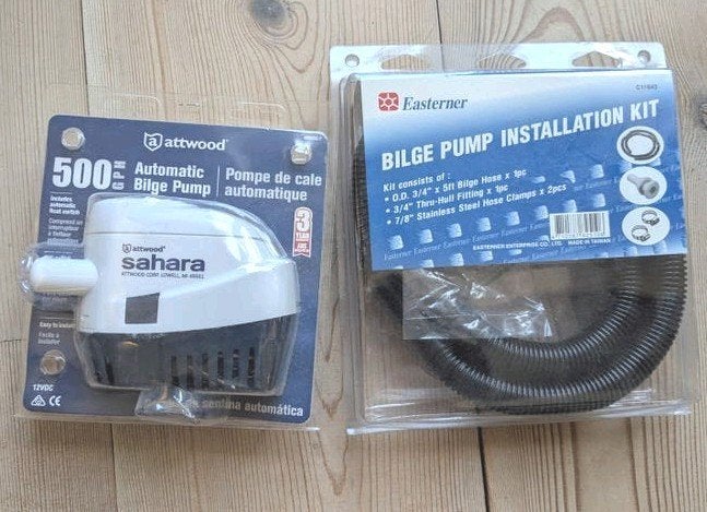 Attwood Sahara 500 Automatische Bilgepomp met Installatiekit, Ophalen, Nieuw, Motor en Techniek