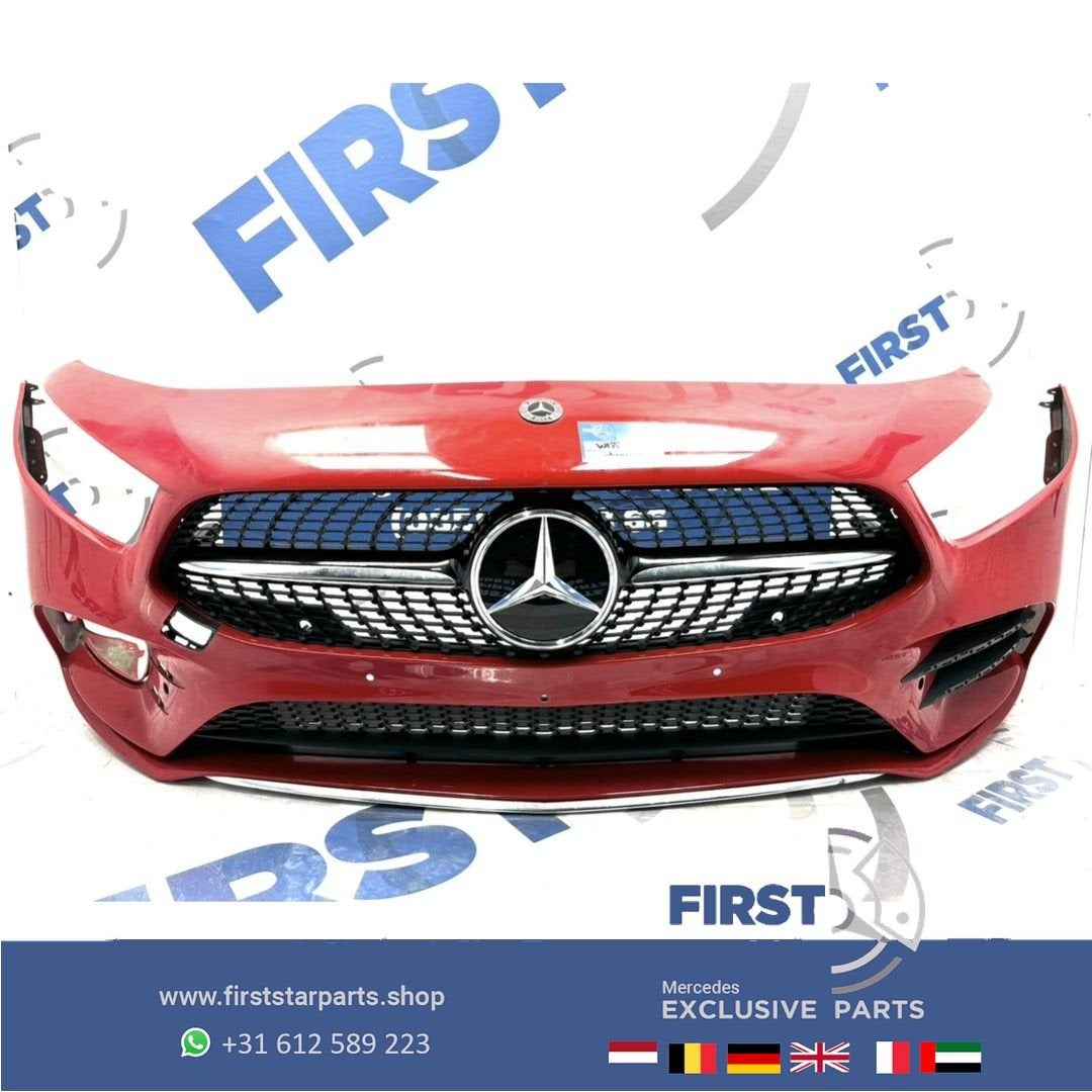 W177 AMG LINE VOORBUMPER A KLASSE 2021 COMPLEET MET DIAMOND, Gebruikt, -, Voor, Ophalen of Verzenden