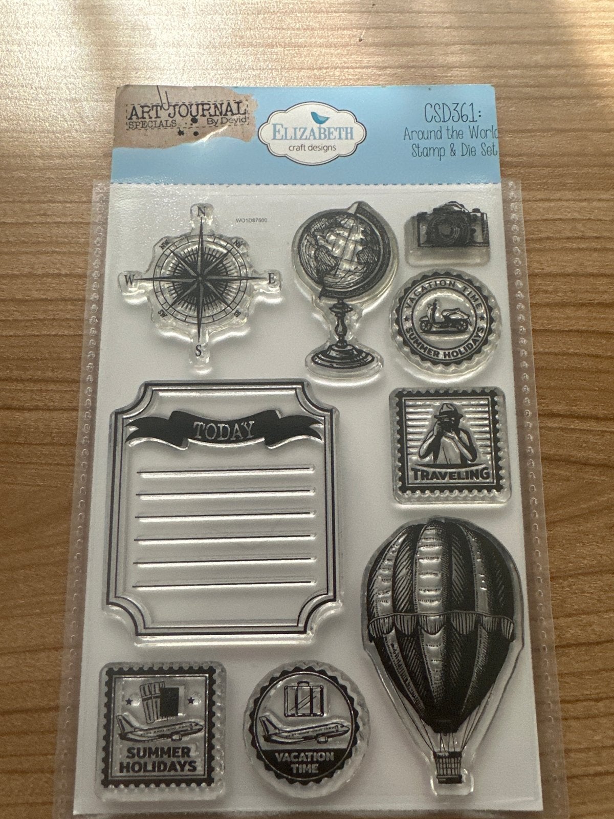 Elizabeth Craft Designs CSD361: Around the World Stempelset, Hobby en Vrije tijd, Ophalen of Verzenden, Nieuw, Clearstamp