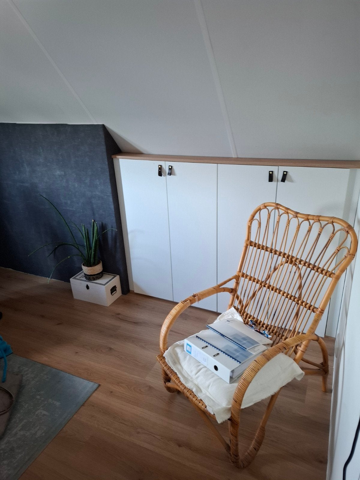 Rotan stoel met kussen, Ophalen, Gebruikt, Overige kleuren, Bohemian