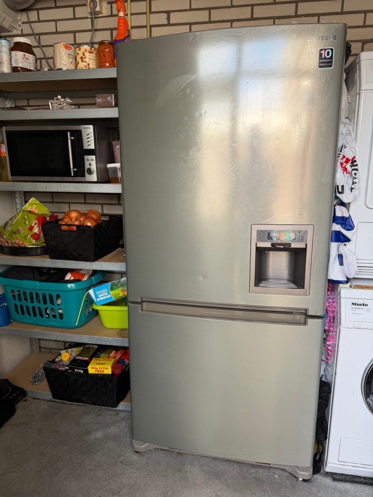 koelkast SAMSUNG! Mag weg! Nog frost, 200 liter of meer, Ophalen, Zo goed als nieuw, 160 cm of meer