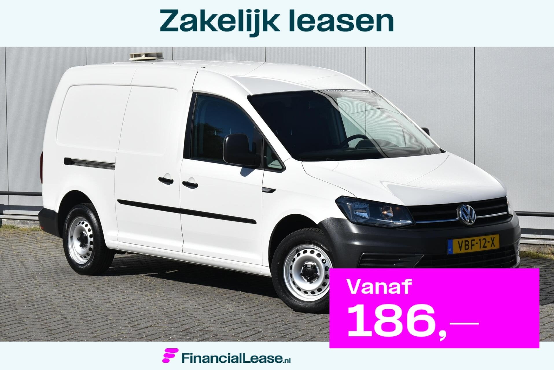 Volkswagen Caddy 2.0 TDI L2H1 Maxi Airco Cruise Trekhaak E6, Dealer onderhouden, Stof, Gebruikt, 4 cilinders