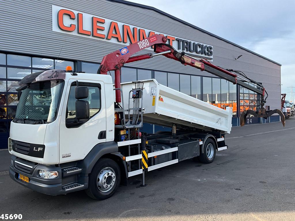 DAF FA 55 LF 220 HMF 10 Tonmeter laadkraan Just 119.287 km!, Euro 5, Origineel Nederlands, 2 stoelen, DAF