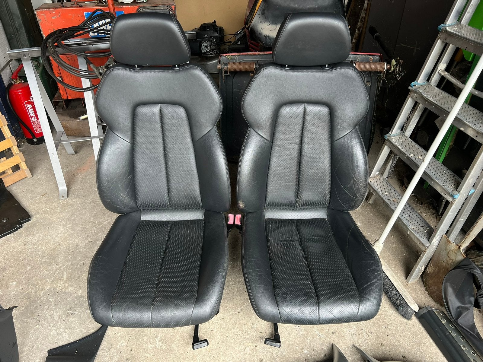 Mercedes SLK R170 Zwart Lederen stoelen, Auto-onderdelen, Ophalen, Gebruikt, Mercedes-Benz