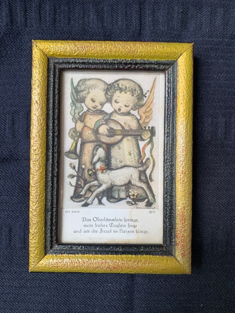 Vintage Berta Hummel prent in lijst - Ars Sacra 3811, Ophalen of Verzenden