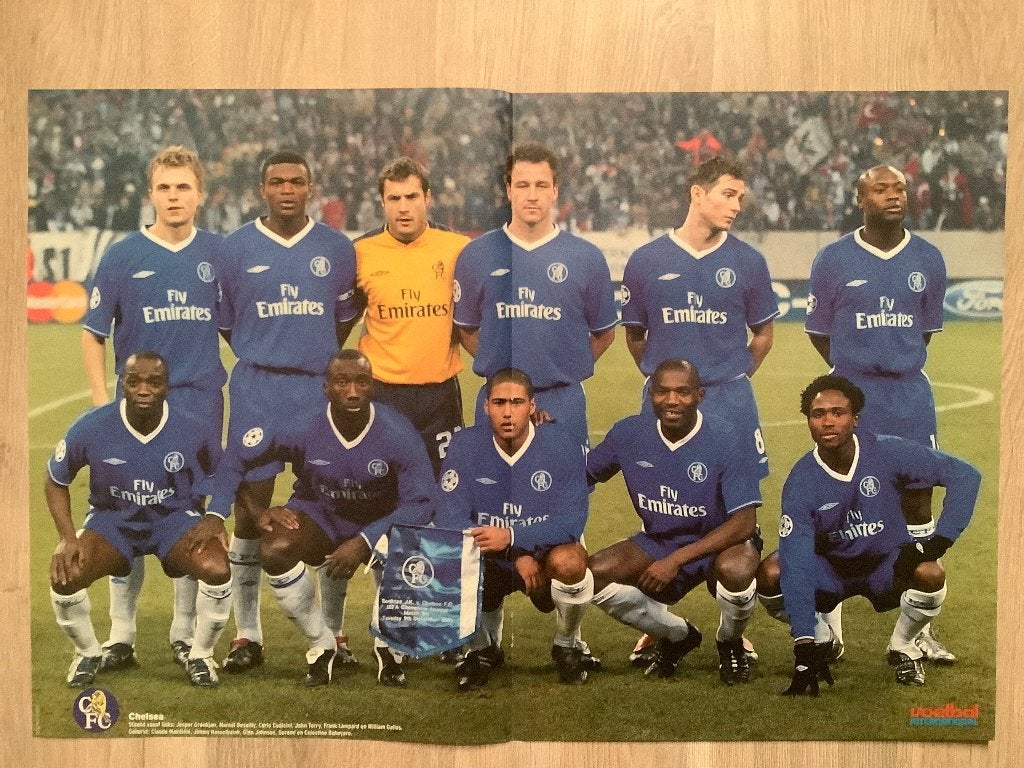 Posters Chelsea FC Begin Jaren 2000, Ophalen of Verzenden, Zo goed als nieuw, Buitenlandse clubs, Poster, Plaatje of Sticker