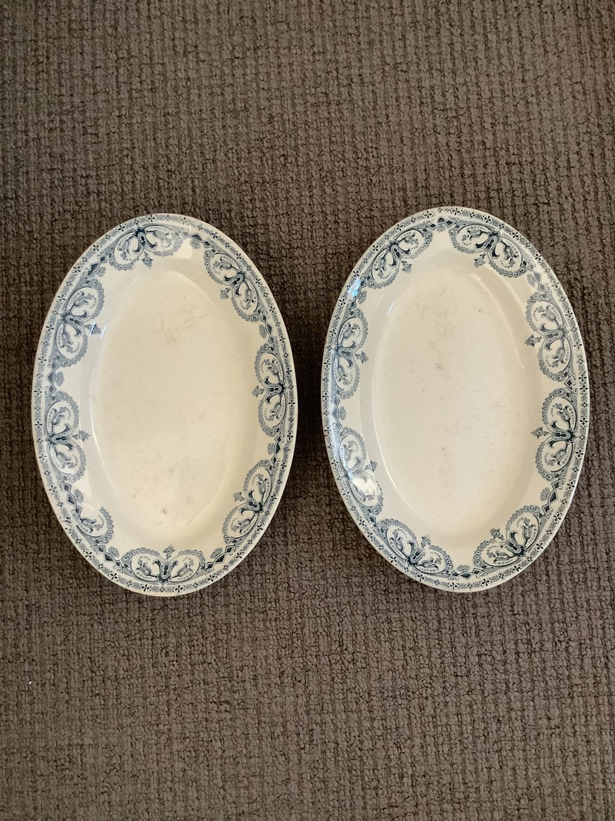 2 identieke brocante schalen, Ophalen of Verzenden