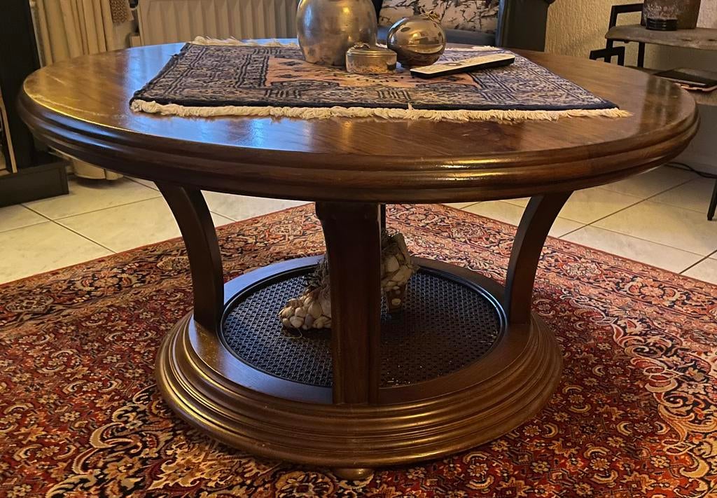 Houten salon tafel rond izgst, Ophalen, Rond, 50 tot 100 cm, Minder dan 50 cm