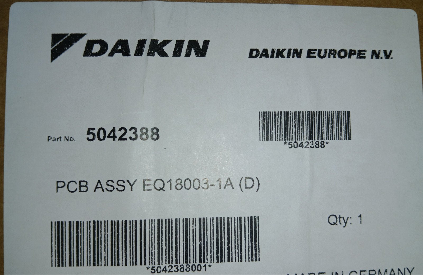 Daikin PCB Assy EQ18003-1A (D) - Nieuw, Minder dan 30 cm, Hoog rendement (Hr), Overige typen, Nieuw