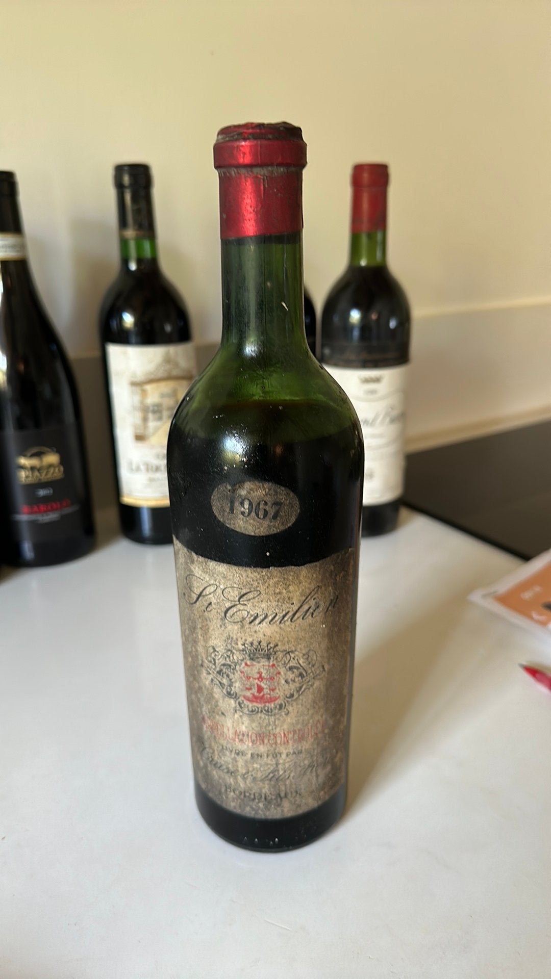 1967 St. Emilion Bordeaux AC, Ophalen of Verzenden, Zo goed als nieuw, Frankrijk, Rode wijn