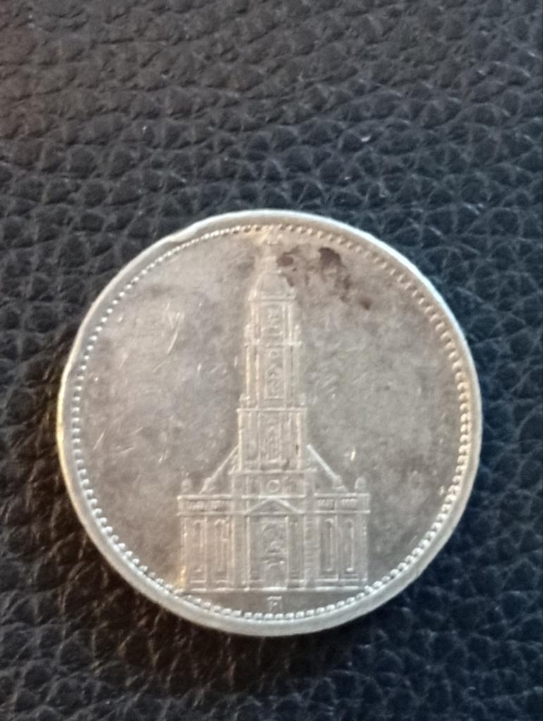 Zeldzame Duitse 5 Reichsmark 1934 / Garnisonkirche Postdam, Ophalen of Verzenden, Duitse Keizerrijk, Gestempeld