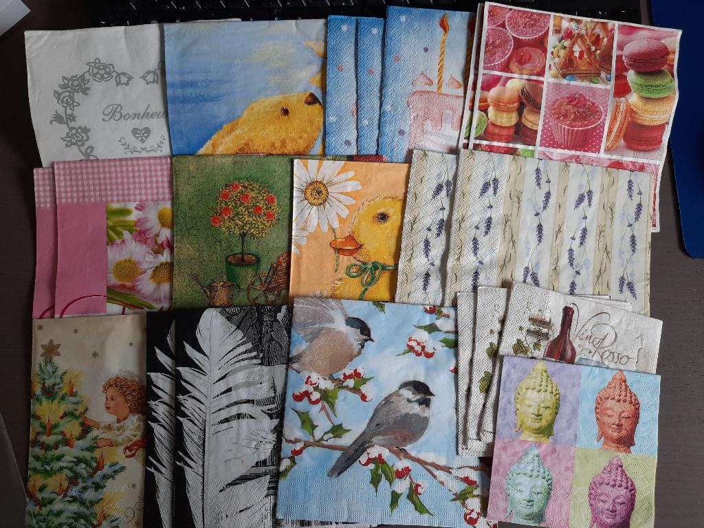 servetten pakketje (R67)  met 20 stuks voor decoupage, Hobby en Vrije tijd, Knutselen, Overige thema's, Nieuw, Meerkleurig, Ophalen of Verzenden