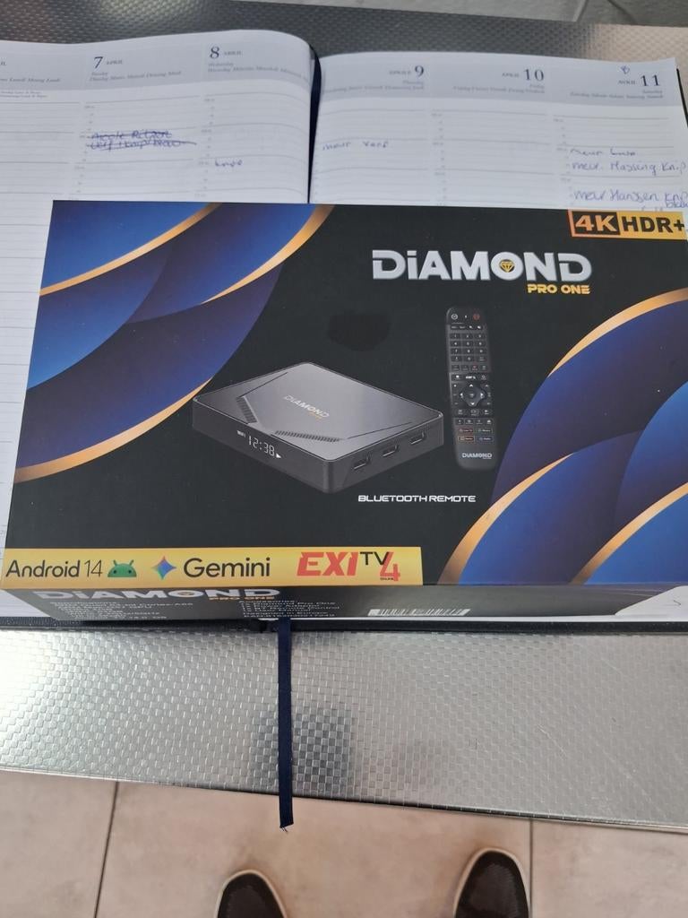 Diamond Pro One 4K HDR+ Android TV Box - Nieuw, Minder dan 500 GB, Nieuw, Ophalen of Verzenden, HDMI