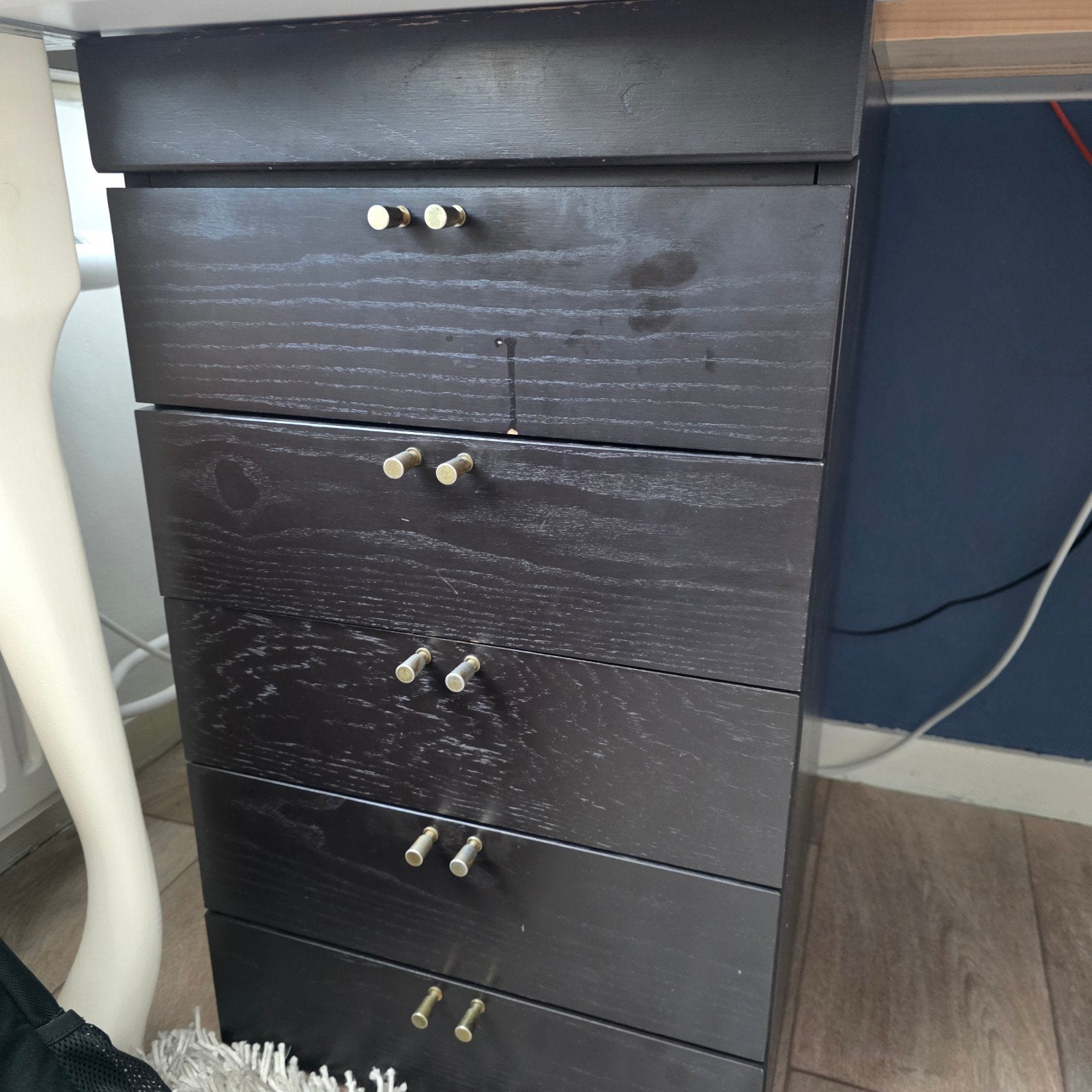 Lockwood Kast en ladekast - Zwart (85x45x79 cm en 72x45x42 c, Ophalen, Gebruikt, 50 tot 100 cm, 25 tot 50 cm