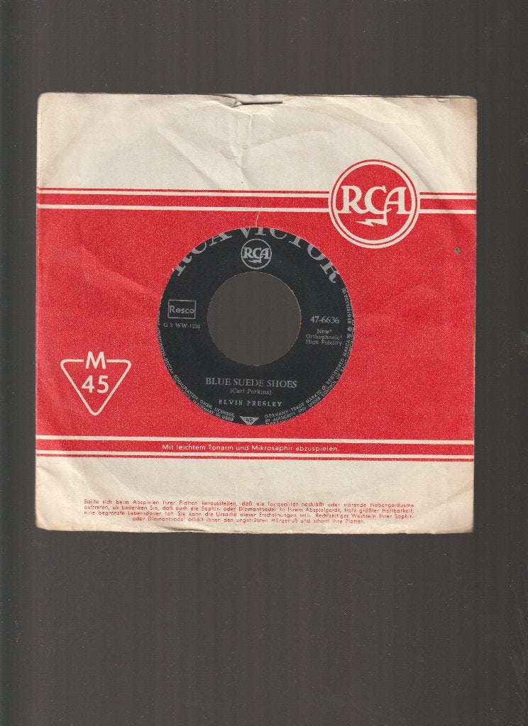 ELVIS  PRESLEY  --  BLUE  SUEDE  SHOES, Cd's en Dvd's, Gebruikt, Verzenden, Originele persing, 7 inch