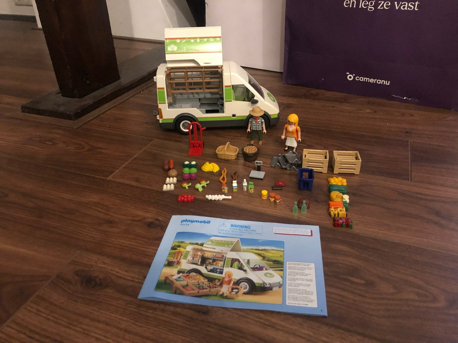 Playmobil Boeren Marktwagen 70134 - Compleet met Handleiding, Kinderen en Baby's, Complete set, Voertuig, Ophalen of Verzenden