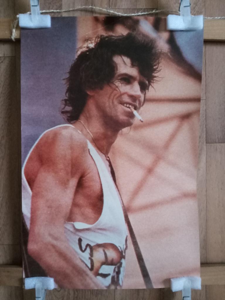 foto Keith Richards The Rolling Stones - European Tour 1982, Verzenden, Zo goed als nieuw, Foto of Kaart