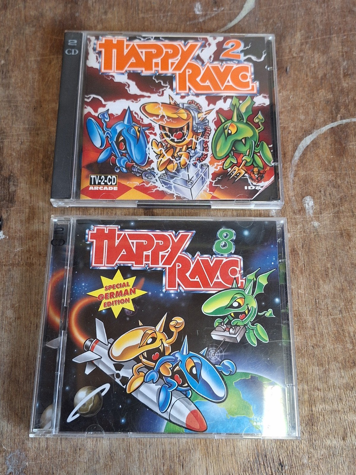 Happy Rave 2 & 8 CD's - Hardcore Gabber jaren 90, Gebruikt, Hardcore, Ophalen of Verzenden, Inclusief doosje