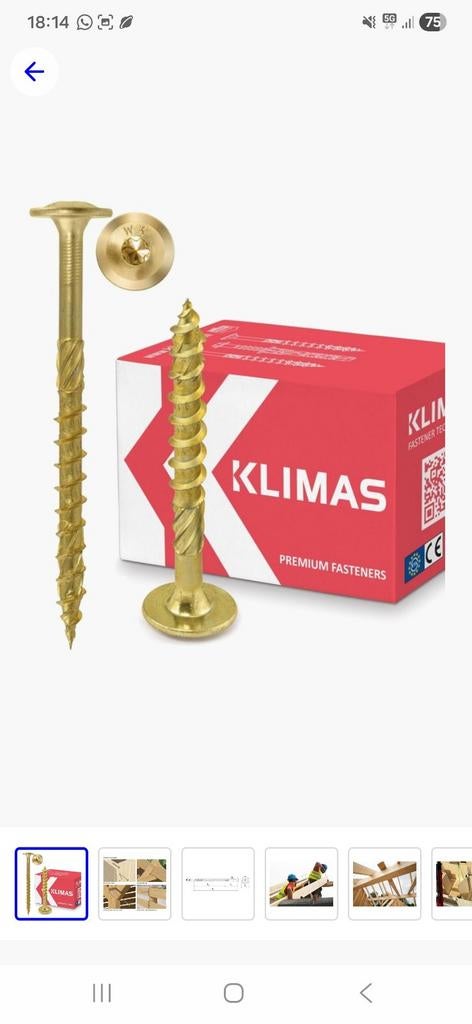 ​Klimas Tellerkopschroeven & High Tack – Direct van Import, Ophalen of Verzenden, Nieuw