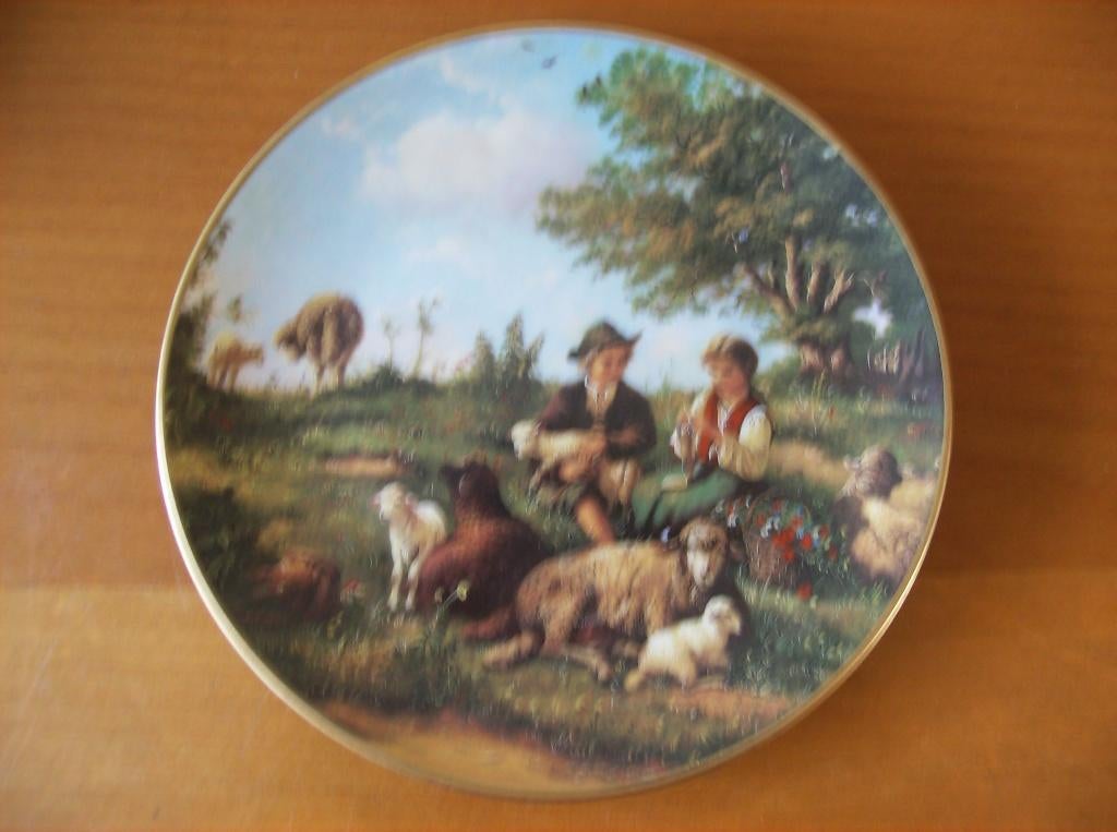 WEIMAR PORZELLAN,   BESUCH BEIM HIRTENJUNGEN,1992, Ophalen of Verzenden