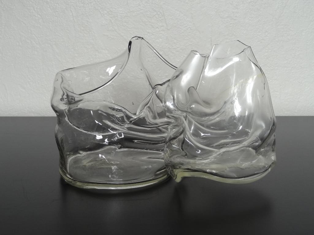 Glasobject van Sander Wassink, afmeting ca 22 x 14 x 12 cm, Antiek en Kunst, Kunst | Designobjecten, Verzenden