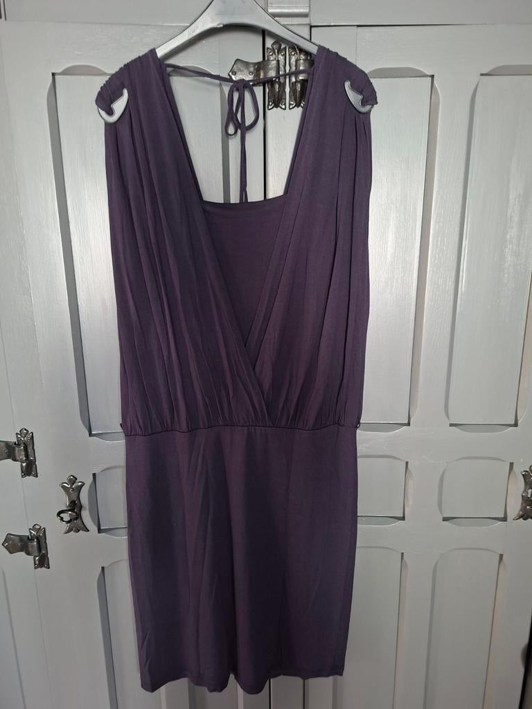 Zomerjurk van Turnover, Kleding | Dames, Maat 38/40 (M), Paars, Zo goed als nieuw, Onder de knie