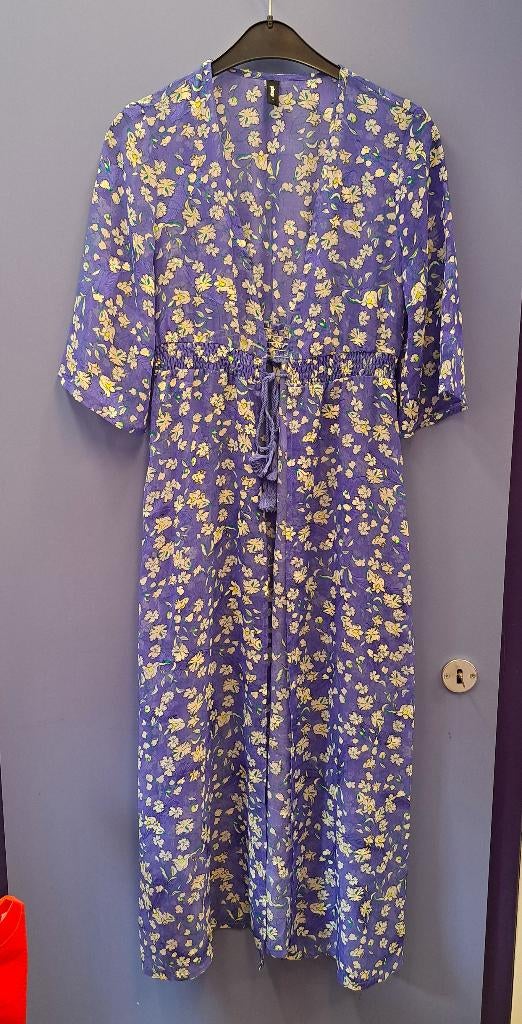 Eksept lila midi jurk/ blouse – bloemenprint, maat S 48787, ., Paars, Ophalen of Verzenden, Zo goed als nieuw