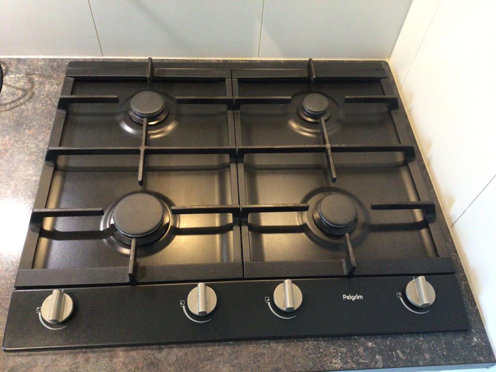 Gaskookplaat PELGRIM  60cm /52cm, Ophalen, 4 kookzones, Zo goed als nieuw, Inbouw