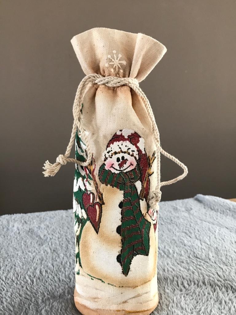 Kerst Flessen zak, leuk als decoratie., Ophalen of Verzenden, Zo goed als nieuw