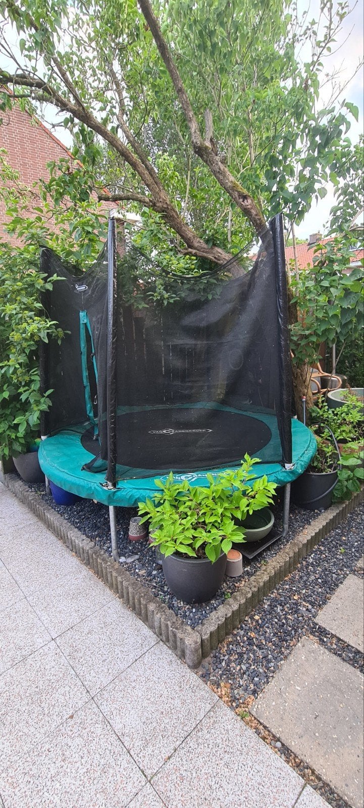 Trampoline met veiligheidsnet doorsnede +/- 180 cm, Ophalen, Gebruikt