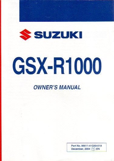 Suzuki GSX R1000 manual handleiding (5615z), Verzenden, Suzuki