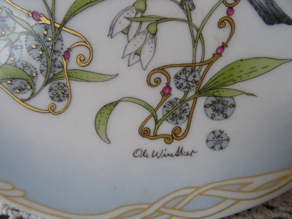 Vintage wandbord wandbordje Ole Winther Januar 16cm 1980, Ophalen of Verzenden